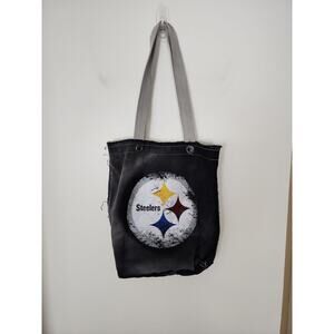 Pittsburgh Steelers Profanity Tote Bag Black Jean Material Football